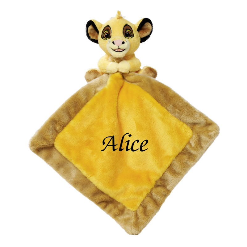  - simba the lion - plush with comforter yellow 